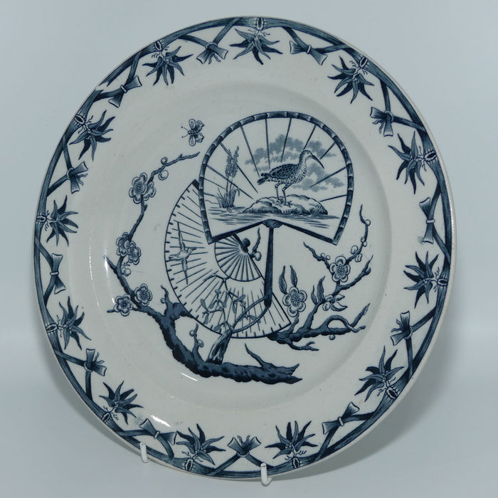 BTP Co Bovey Tracey Pottery Fan pattern Japanese Aesthetic plate