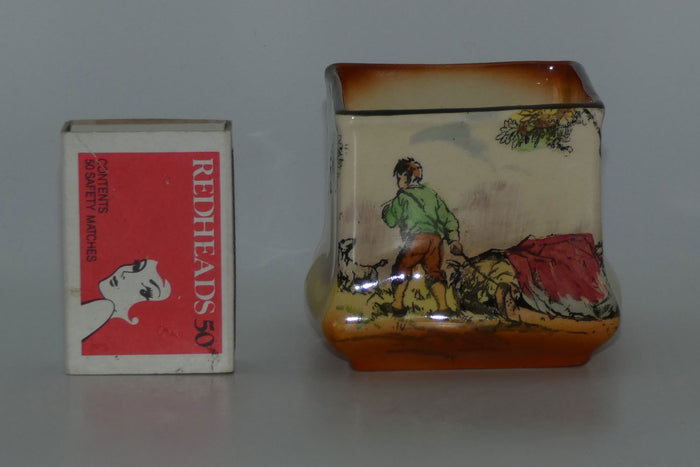 Royal Doulton Gleaners and Gypsies miniature squat square vase