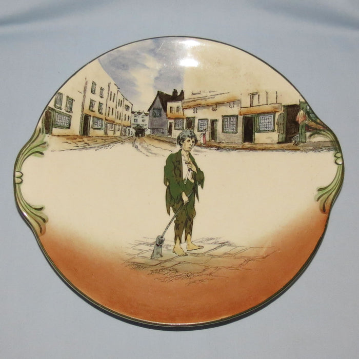 Royal Doulton Dickens Poor Jo round handled cake plate D2973