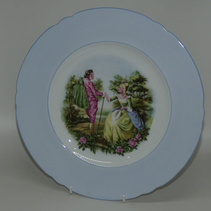Shelley England Courting Scene Cameo plate | Blue border