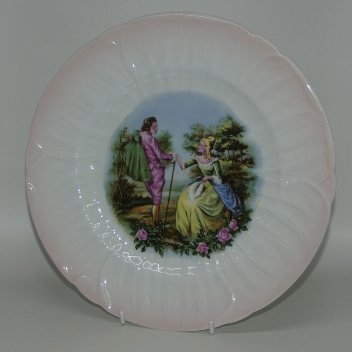 Shelley England Courting Scene Cameo plate | Pink border | Oleander