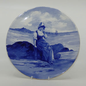 royal-doulton-blue-childrens-wall-charger-woman-by-seashore
