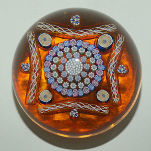 john-deacons-scotland-clichy-square-magnum-paperweight-amber