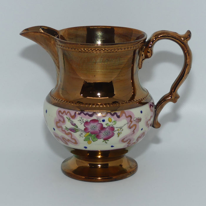English Copper Lustre jug | Floral Decor | #3 | Medium