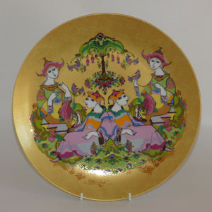 rosenthal-bjrn-wiinblad-heavily-gilt-very-colourful-2-couples-wall-plate