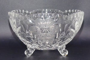 vintage-crystal-floral-pattern-tri-footed-bowl-wavy-rim