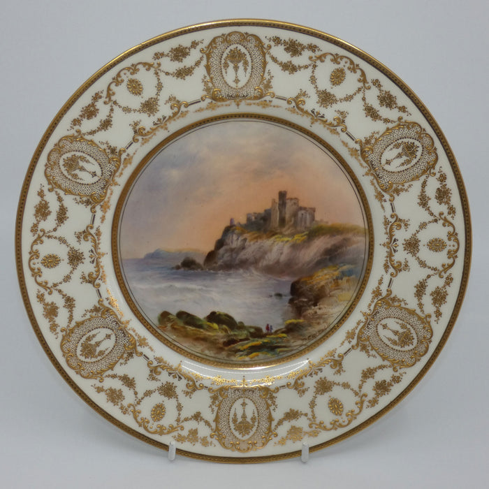 Royal Doulton hand painted Tantallon Castle plate (Curnock)