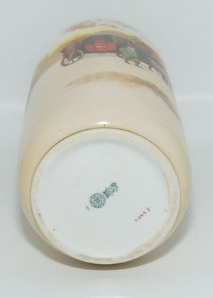 Royal Doulton Coaching Days tall cylindrical vase | Shape 1301 | E3804