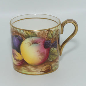 Aynsley Fruit Orchard Gold demi tasse coffee can #3 | N Brunt & D Jones