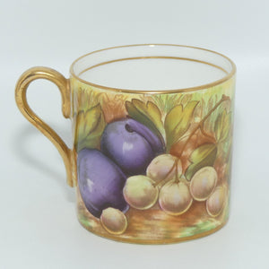 Aynsley Fruit Orchard Gold demi tasse coffee can #5 | D Jones