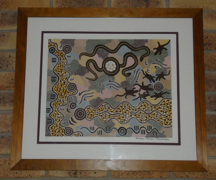 Tjukurrpa | Michael Nelson Jagamara framed Limited Edition print 444/500