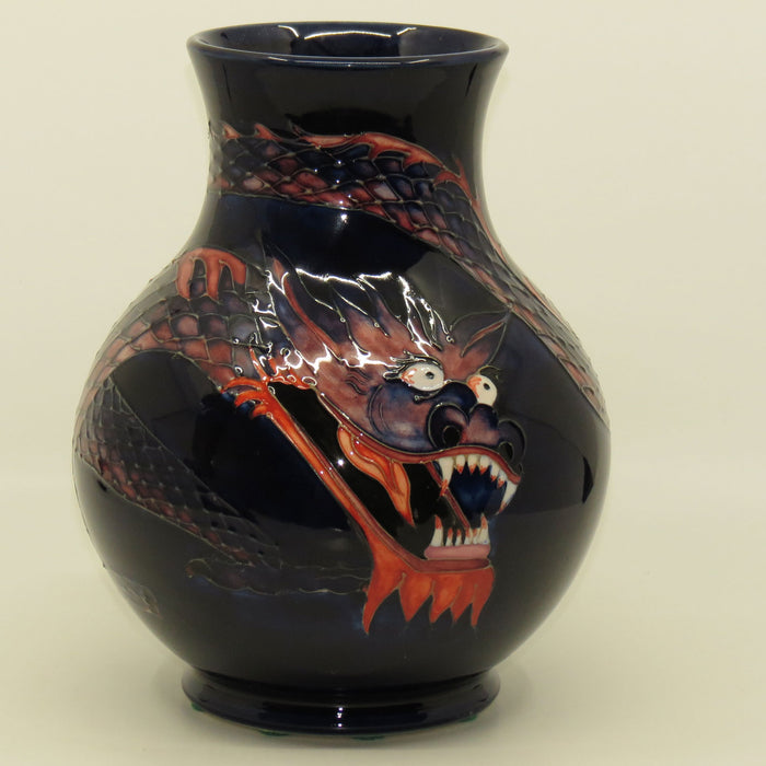 Moorcroft Dragon bulbous vase (Blue)