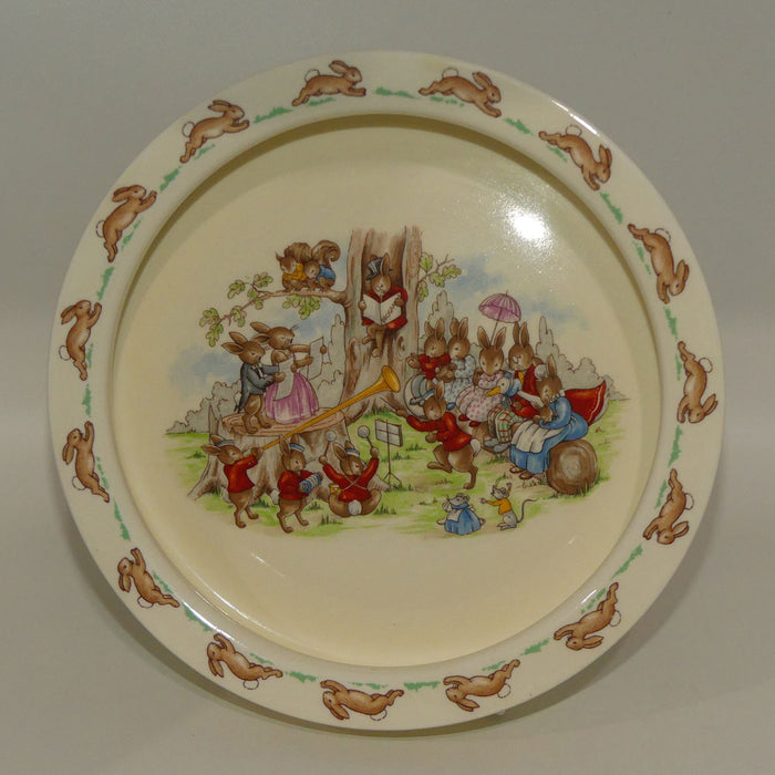 Royal Doulton Bunnykins Tableware The Duet Baby Plate | Large Round