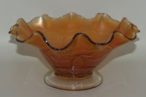 dugan-marigold-marigold-carnival-glass-double-stem-rose-pattern-bowl-1
