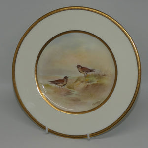 royal-doulton-handpainted-and-gilt-plate-dunlin-by-charles-hart