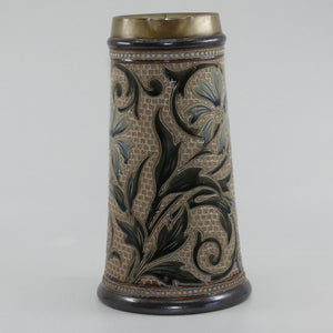 doulton-lambeth-louisa-e-edwards-stoneware-ale-jug-with-applied-beads-and-incised-foliage