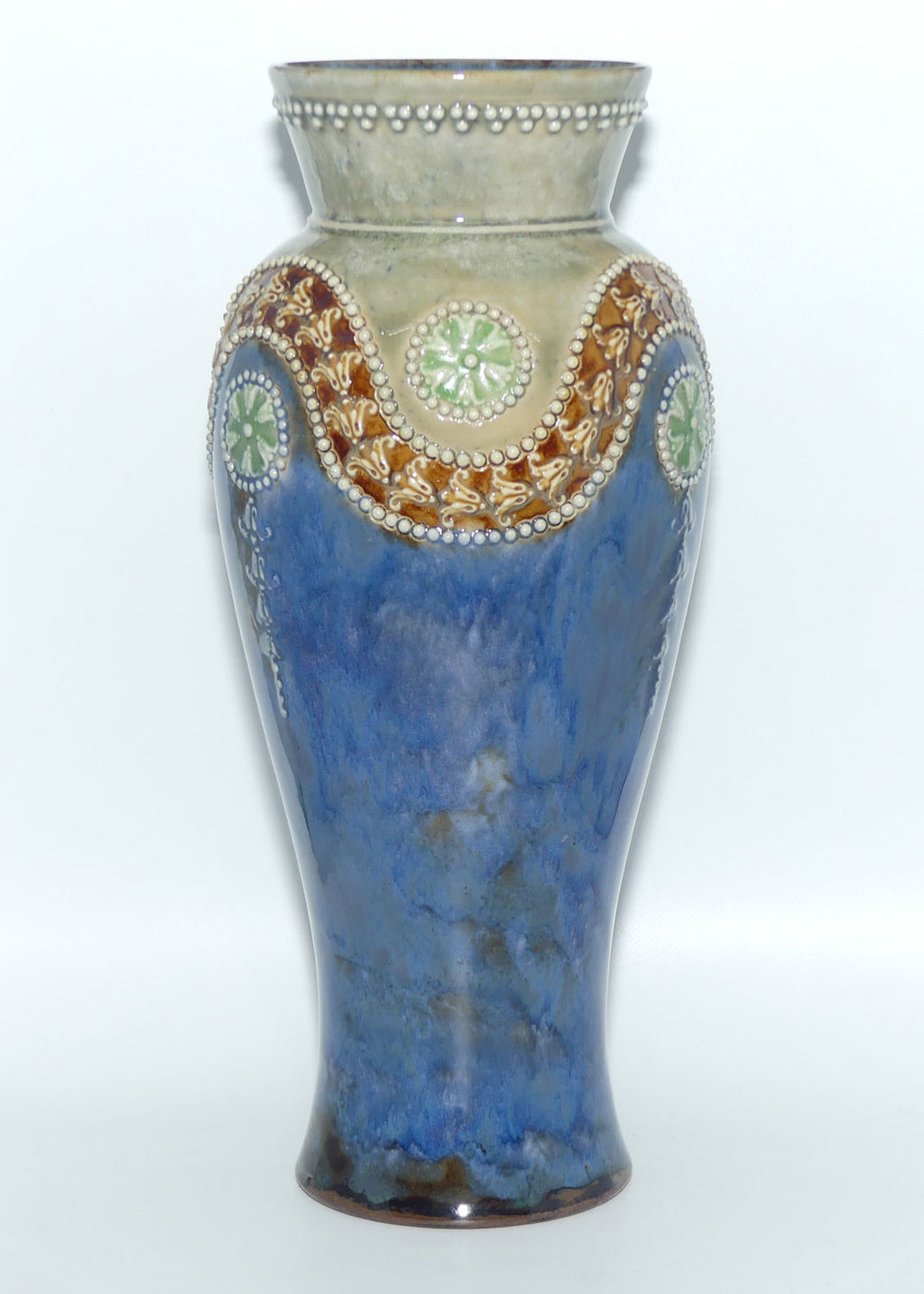 royal-doulton-stoneware-drip-glaze-vase-with-applied-beads-and-floral-decor-ethel-beard