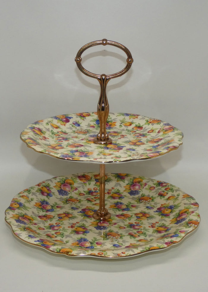 Royal Winton Evesham Chintz two tier cake stand