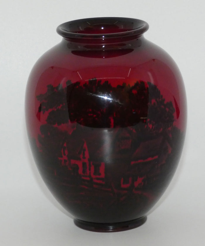 Royal Doulton Flambe small bulbous Farmhouse vase