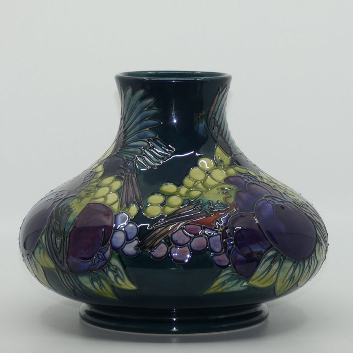 Moorcroft Finches 32/10 vase (Blue/Green)