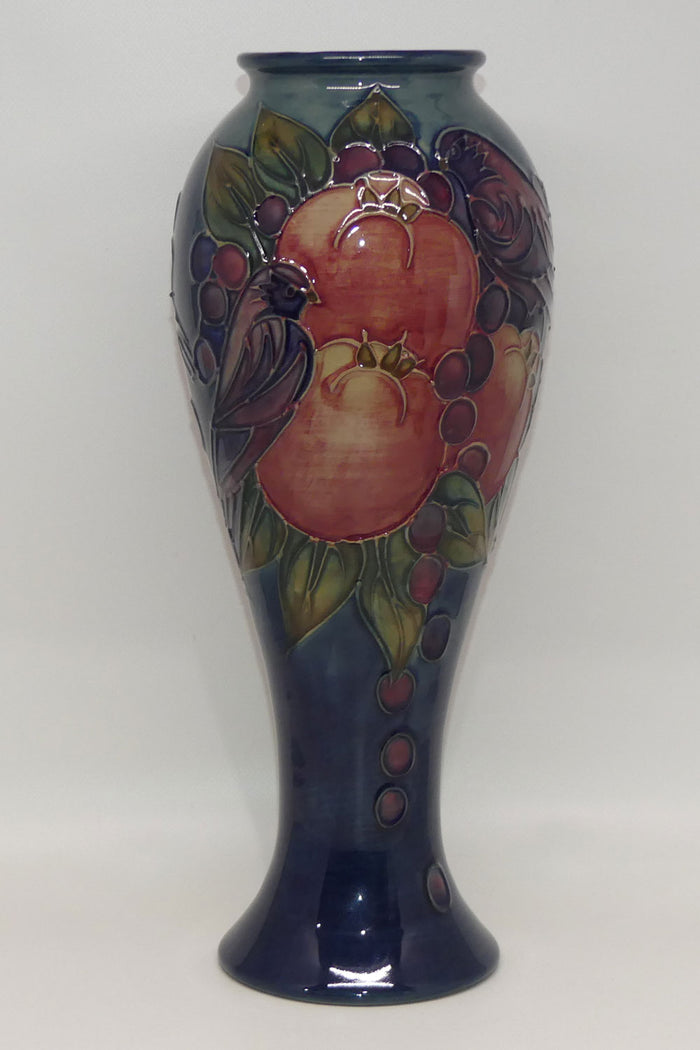 Moorcroft Finches (Blue) 75/10 vase #2