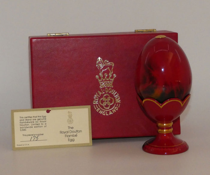 Royal Doulton Flambe Egg and Stand (Ltd Ed)