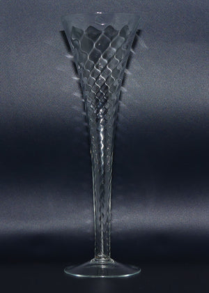 Vintage Dartington Crystal | Frank Thrower design | Swirl pattern Hollow Stem Toasting Flute 200ml