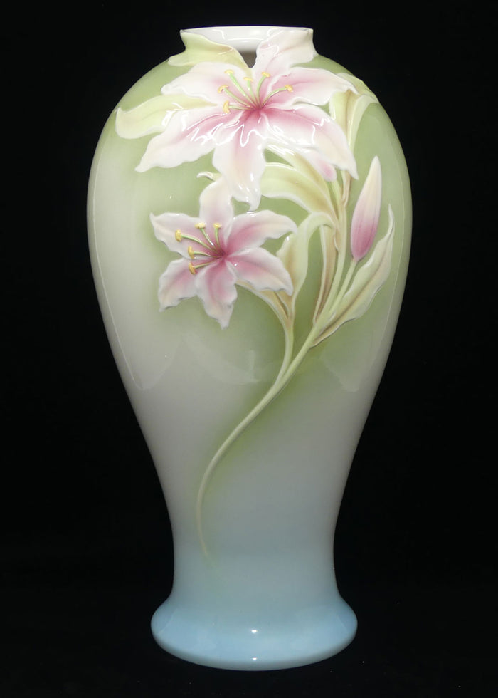 Franz Porcelain Floral very tall vase | 36.5cm | Lily #2