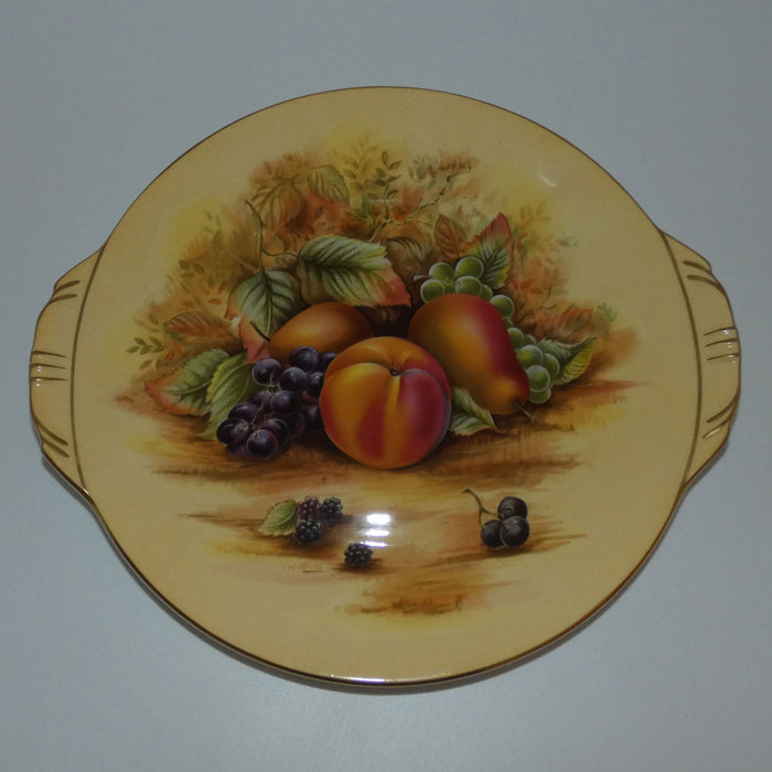 Aynsley Fruit Orchard Gold tab handled plate (Big Pattern)