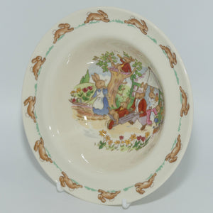 Royal Doulton Bunnykins Tableware Gardening scene rimmed bowl