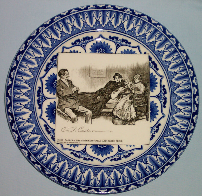 Royal Doulton CD Gibson Girls Plate - #04: Miss Babbles, the Authoress...