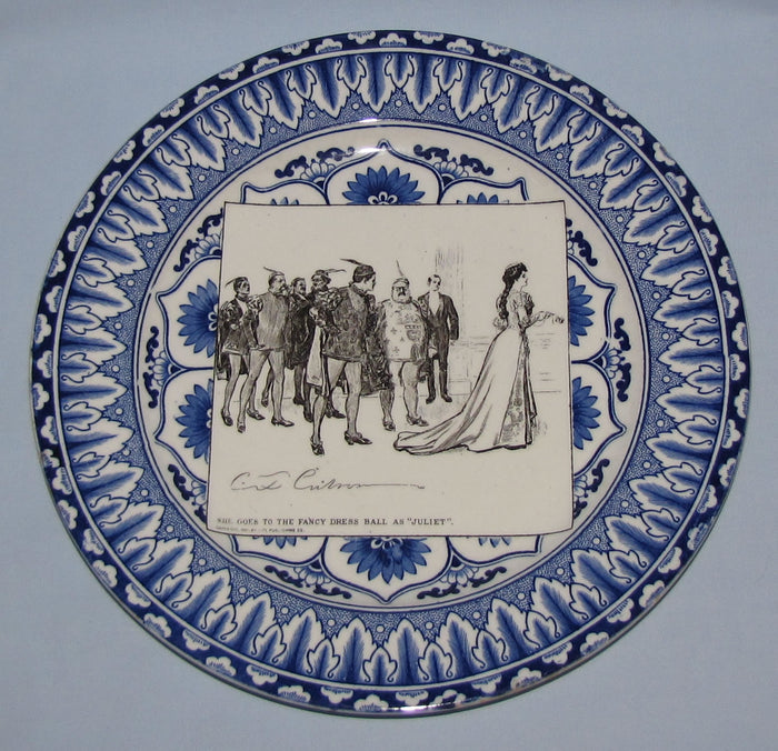 Royal Doulton CD Gibson Girls Plate - #22: She goes to the fancy...