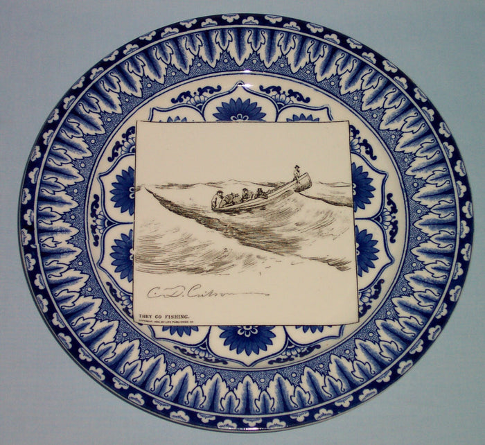 Royal Doulton CD Gibson Girls Plate - #15: They go fishing