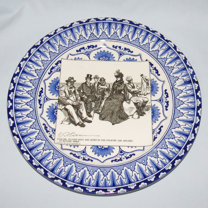 Royal Doulton CD Gibson Girls Plate - #16: Failing to find rest...
