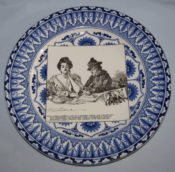 Royal Doulton CD Gibson Girls Plate - #20: Miss Babbles brings a copy...