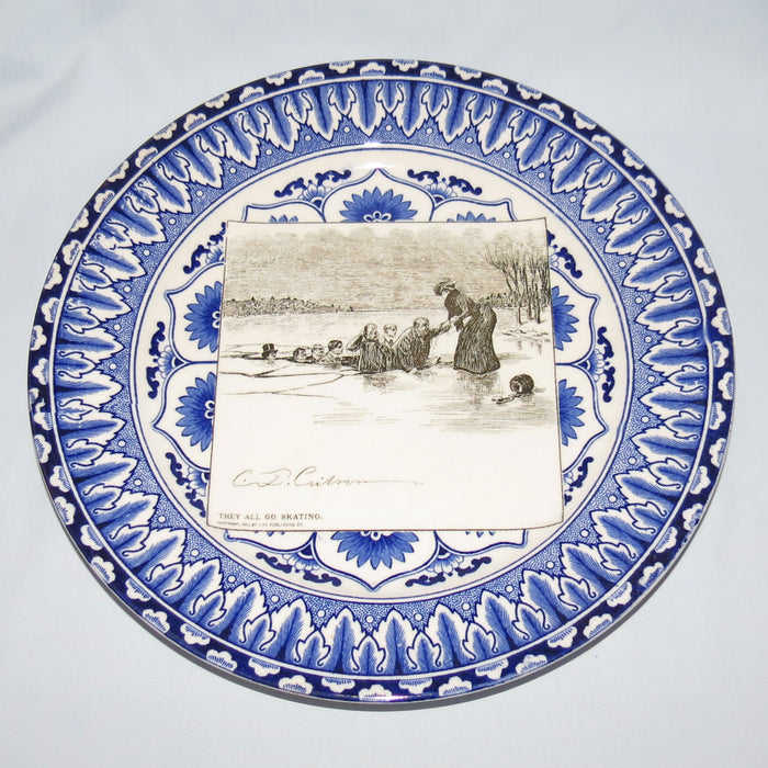 Royal Doulton CD Gibson Girls Plate - #21: They all go skating