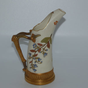 royal-worcester-blush-ivory-hand-painted-and-gilt-horn-handle-jug-smaller-dogwood-rose