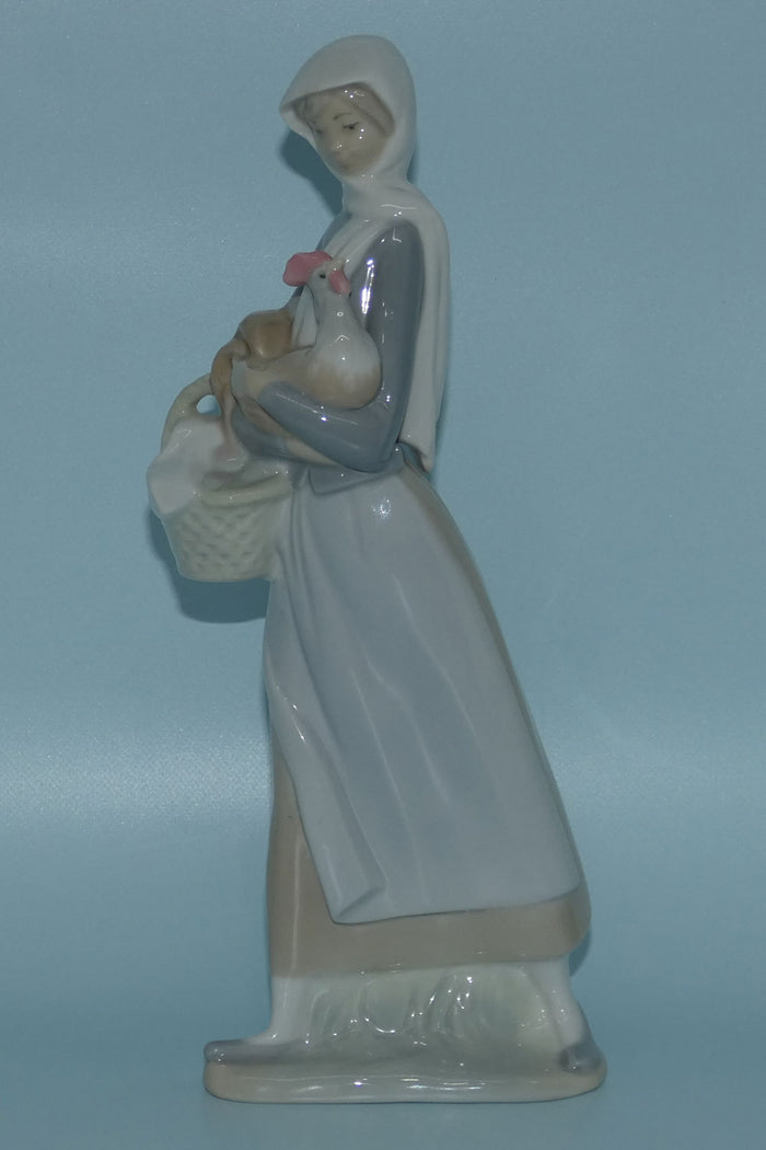 Lladro figure Girl with Cockerel #4591 | #1