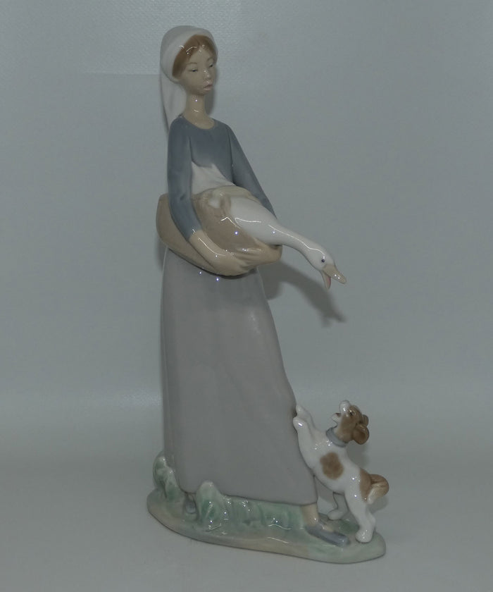 Lladro figure Girl with Goose and Dog #4866