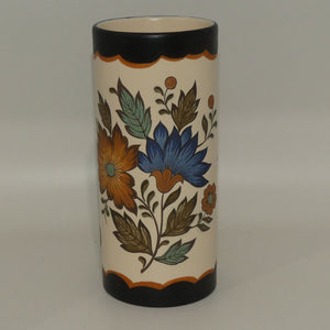 gouda-pottery-holland-flora-pattern-cylindrical-vase