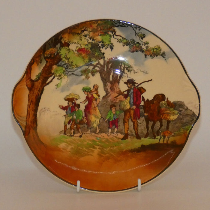 Royal Doulton Gleaners and Gypsies round handled cake plate D4983