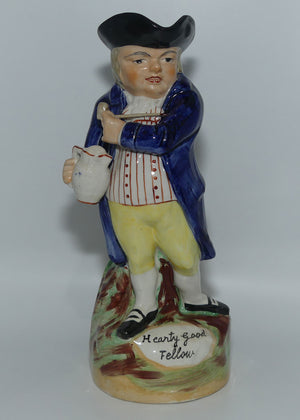 Antique Staffordshire Pottery Hearty Good Fellow toby jug