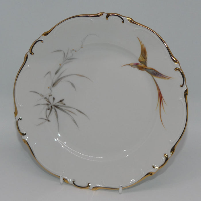 Heinrich and Co Selb Bavaria Bird pattern round plate | 21.5cm diam