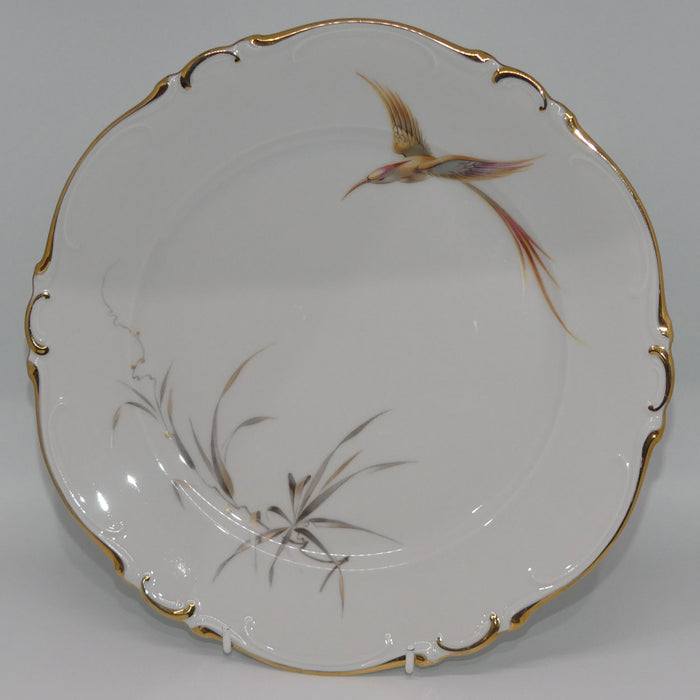 Heinrich and Co Selb Bavaria Bird pattern round plate | 26cm diam