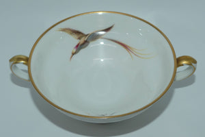 heinrich-and-co-selb-bavaria-bird-pattern-soup-coupe-and-underplate