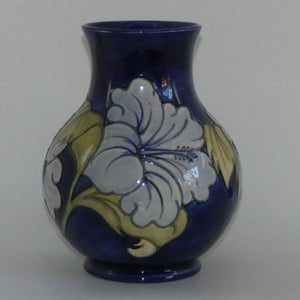Walter Moorcroft Hibiscus Blue Flower on Blue 869/9 vase | Shape 869 | Designed by Walter Moorcroft | c.1986-1988 only 