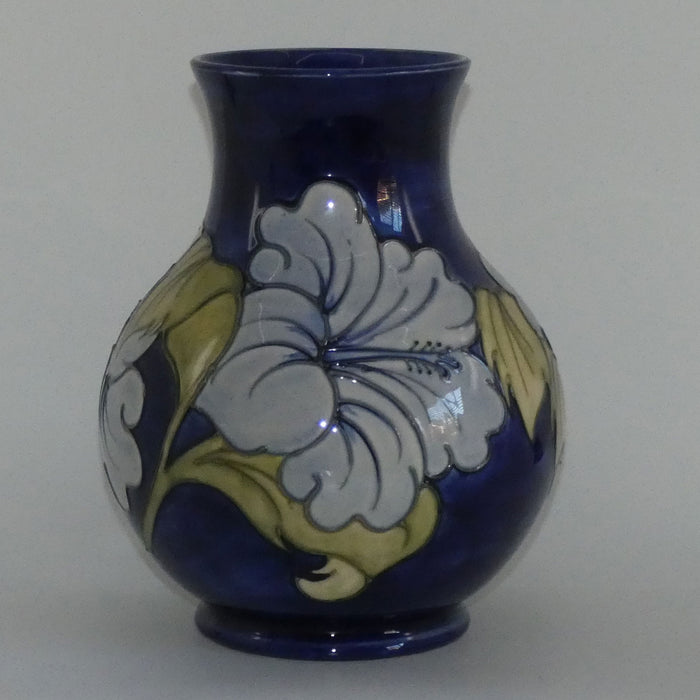 Walter Moorcroft Hibiscus (Blue Flower on Blue) 869/9 vase