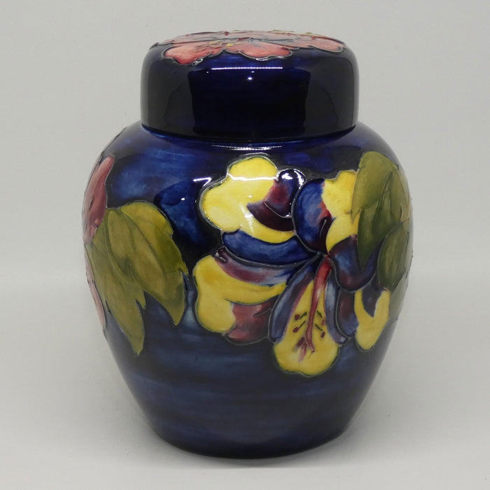 Walter Moorcroft Hibiscus (Blue) ginger jar #2