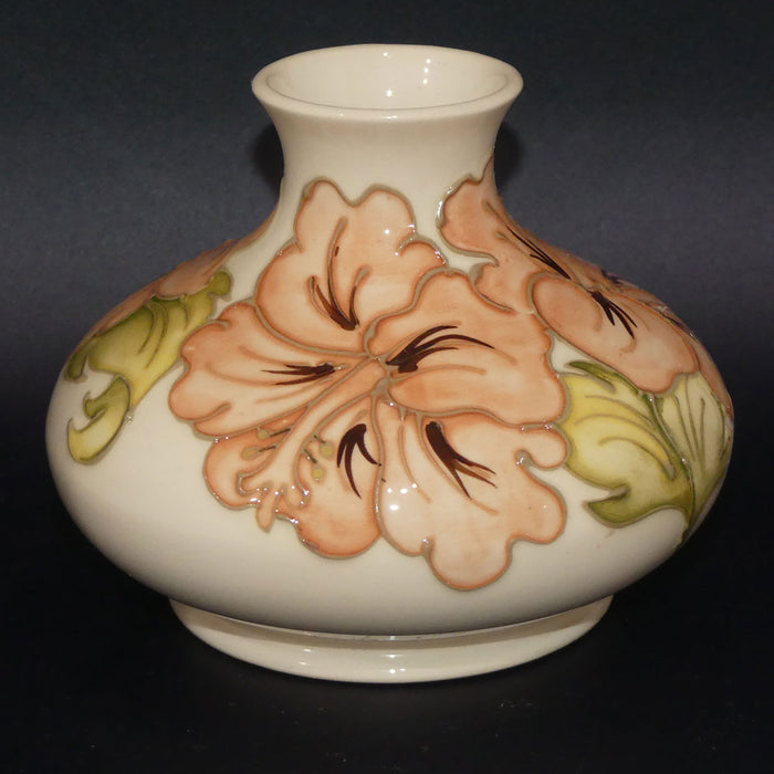 Walter Moorcroft Coral Hibiscus (Ivory) 32/5 vase