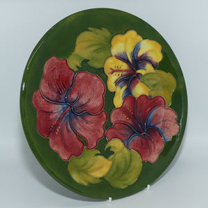 Walter Moorcroft Hibiscus (Green) plate | 26cm #1